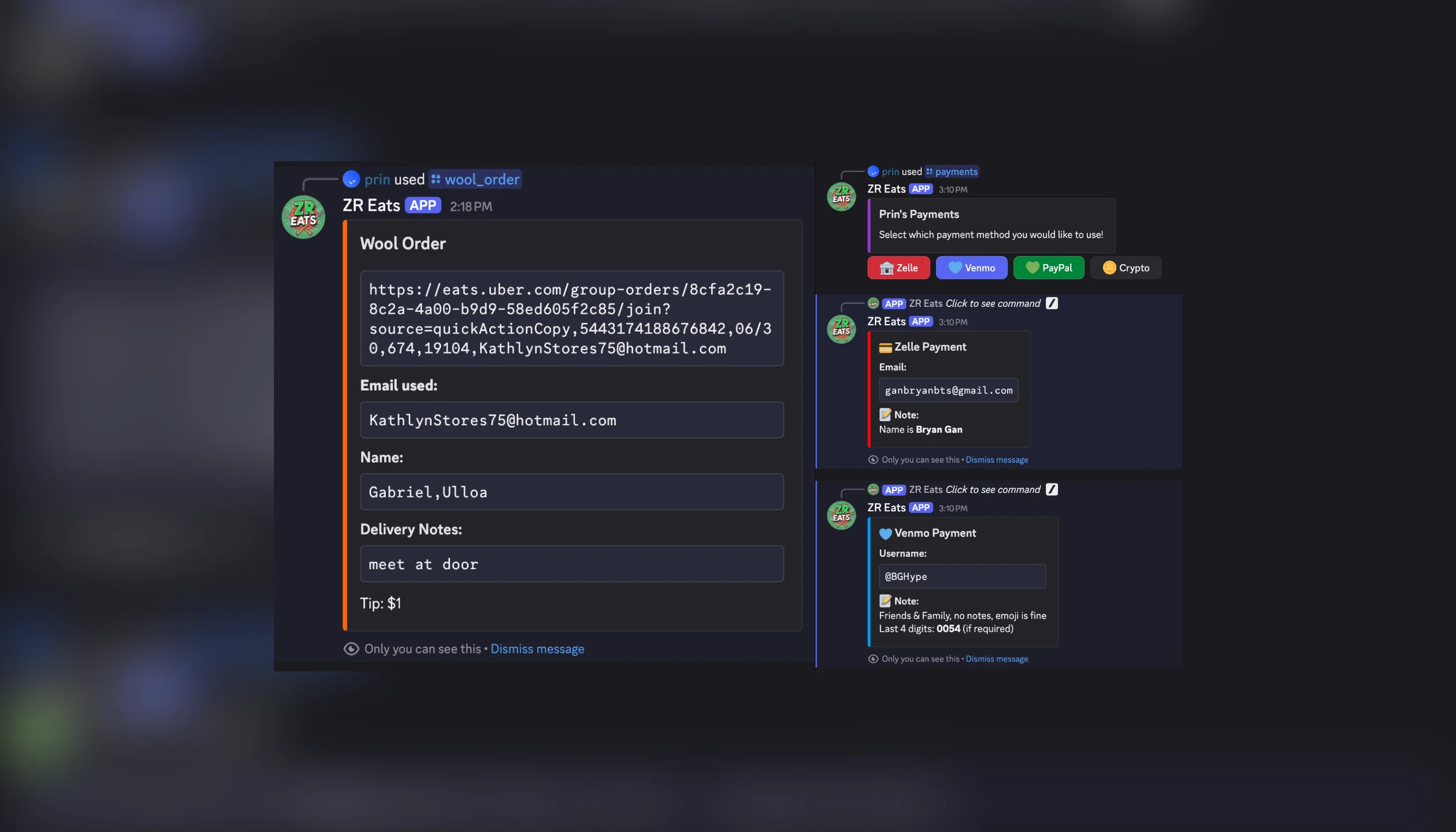 Order Command Bot